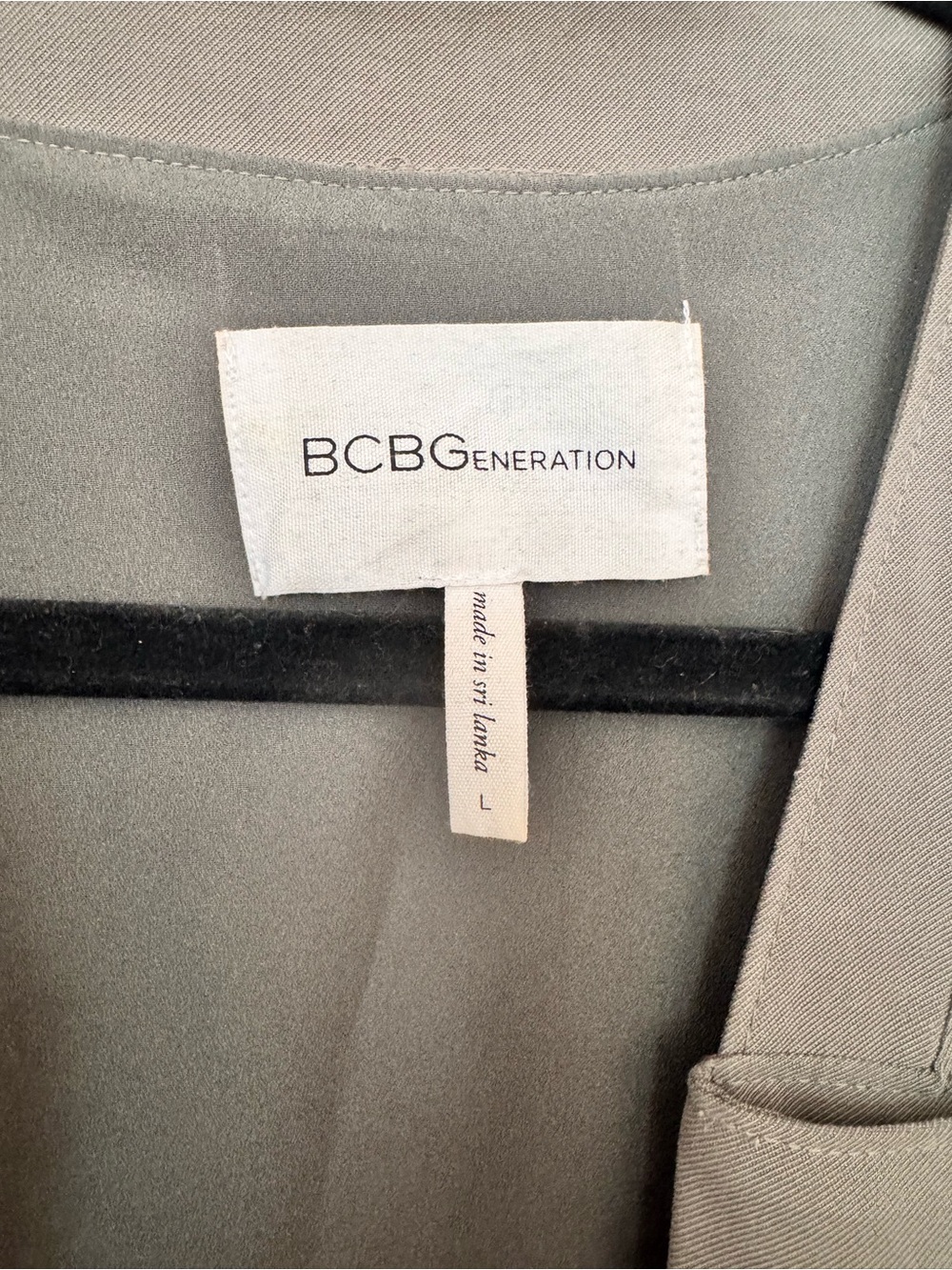 BCBGeneration Olive Ruffle Hem Open-Front Blazer - Picture 2 of 4